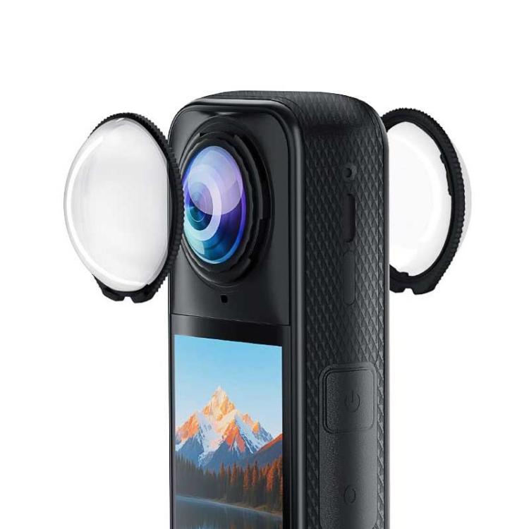 Funda protectora de policarbonato para la lente giratoria PULUZ de Insta360 X5., Rotating PC Lens Guard