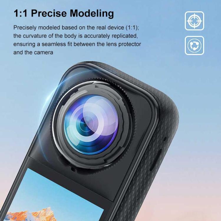 Funda protectora de policarbonato para la lente giratoria PULUZ de Insta360 X5., Rotating PC Lens Guard