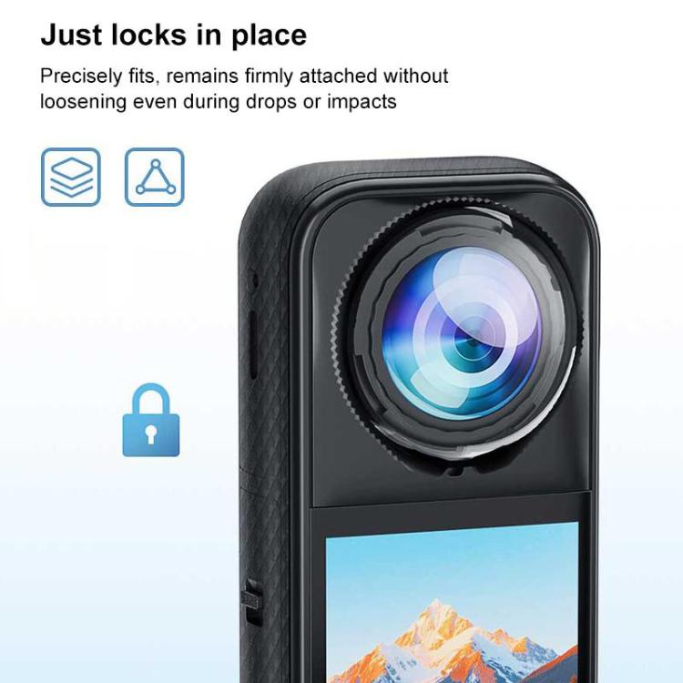 Funda protectora de policarbonato para la lente giratoria PULUZ de Insta360 X5., Rotating PC Lens Guard