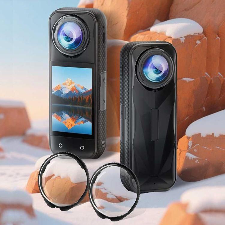 Funda protectora de policarbonato para la lente giratoria PULUZ de Insta360 X5., Rotating PC Lens Guard