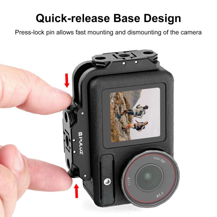 Soporte magnético en L de metal de liberación rápida para disparo vertical y horizontal PULUZ para DJI Osmo Action 5 Pro / 4 / 3, For DJI Osmo Action 5 Pro / 4