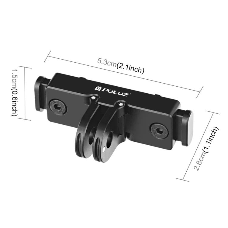 Adaptador de base de liberación rápida de aluminio aeronáutico PULUZ para Insta360 X5 / Ace Pro / Pro 2, Aluminum Quick Release Base