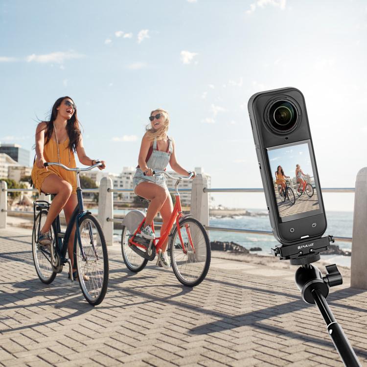 Adaptador de base de liberación rápida de aluminio aeronáutico PULUZ para Insta360 X5 / Ace Pro / Pro 2, Aluminum Quick Release Base