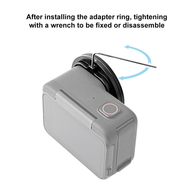 Adaptador de filtro de lente UV PULUZ de 52 mm con tapa para lente para Insta360 Ace Pro 2, For Insta360 Ace Pro 2 Filter Adapter Ring