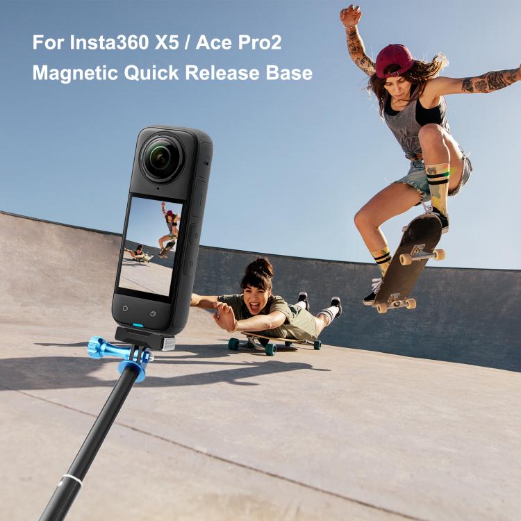 Soporte de base magnética de liberación rápida PULUZ para Insta360 X5 / Ace / Ace Pro