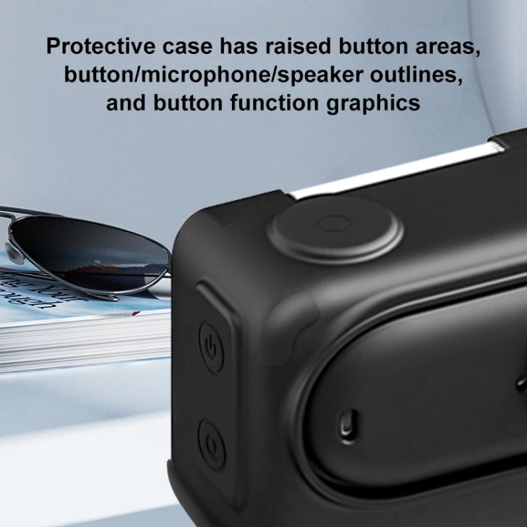 Funda de silicona con tapa de lente y correa para la caja de carga de la cámara Insta360 GO 3S PULUZ., For Insta360 GO 3S