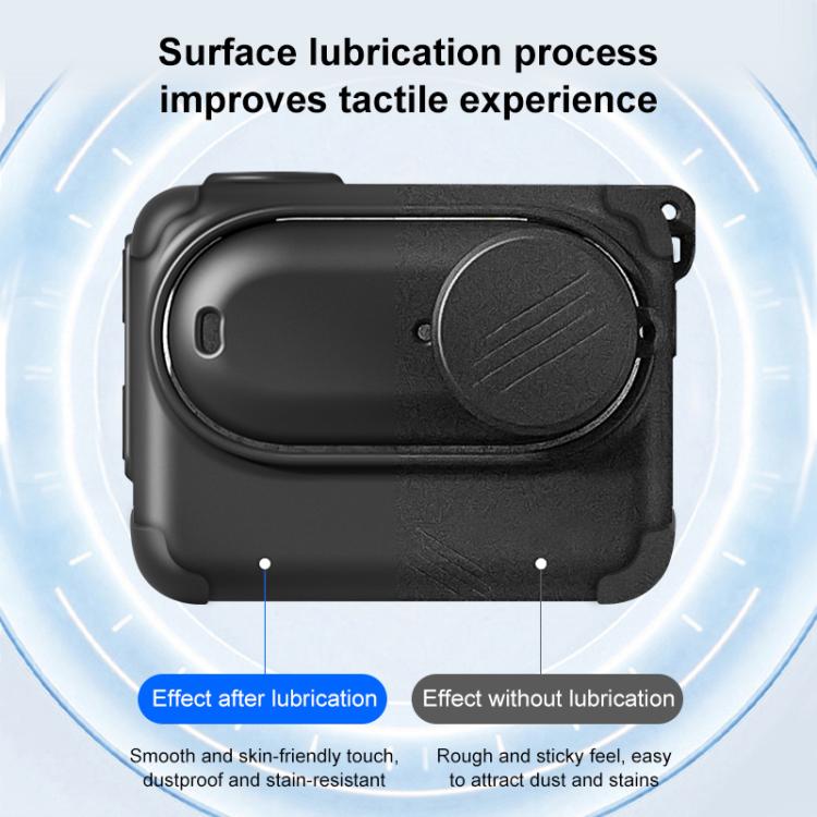 Funda de silicona con tapa de lente y correa para la caja de carga de la cámara Insta360 GO 3S PULUZ., For Insta360 GO 3S