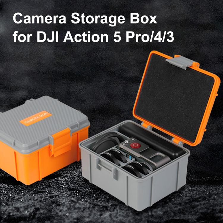 Maleta de transporte rígida e impermeable PULUZ para DJI Osmo Action 5 Pro / 4 / 3, caja de almacenamiento protectora para exteriores.