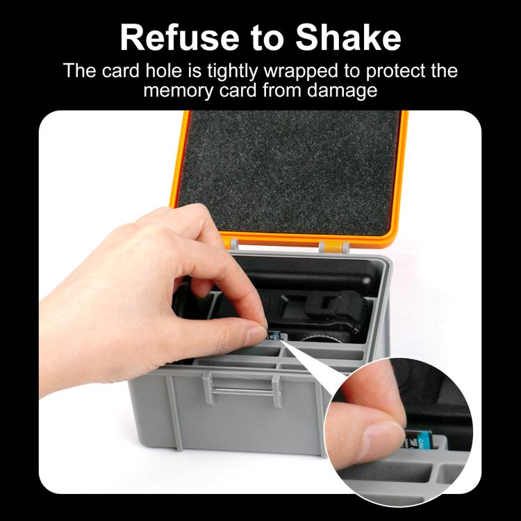 Maleta de transporte rígida e impermeable PULUZ para DJI Osmo Action 5 Pro / 4 / 3, caja de almacenamiento protectora para exteriores.
