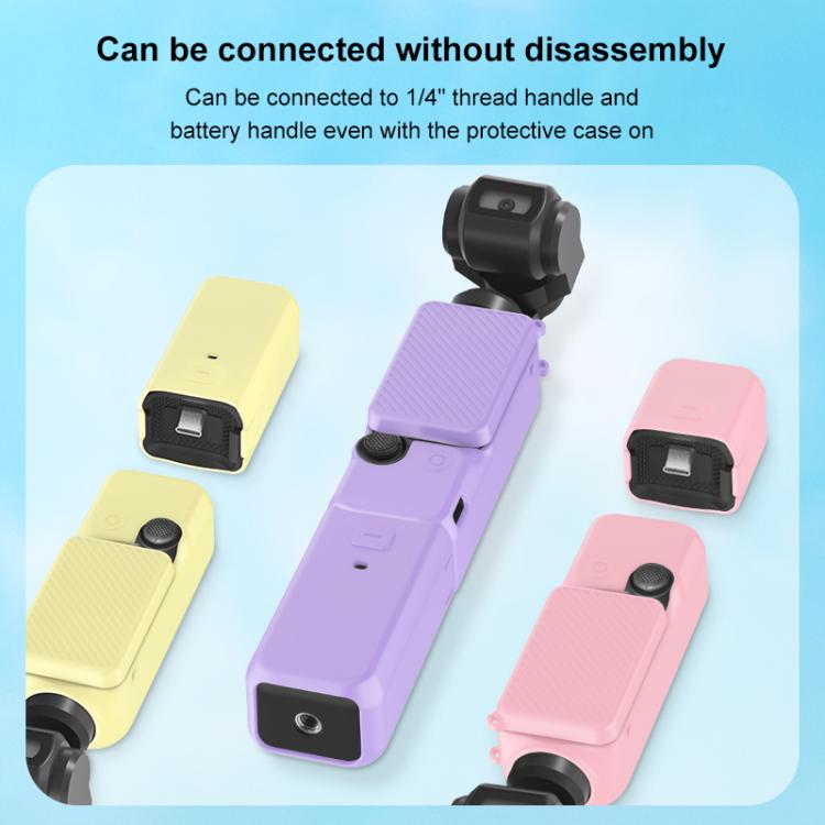 Funda de silicona TPU PULUZ 6 en 1 para cuerpo, lente, mango, pantalla y micrófono, para DJI OSMO Pocket 3