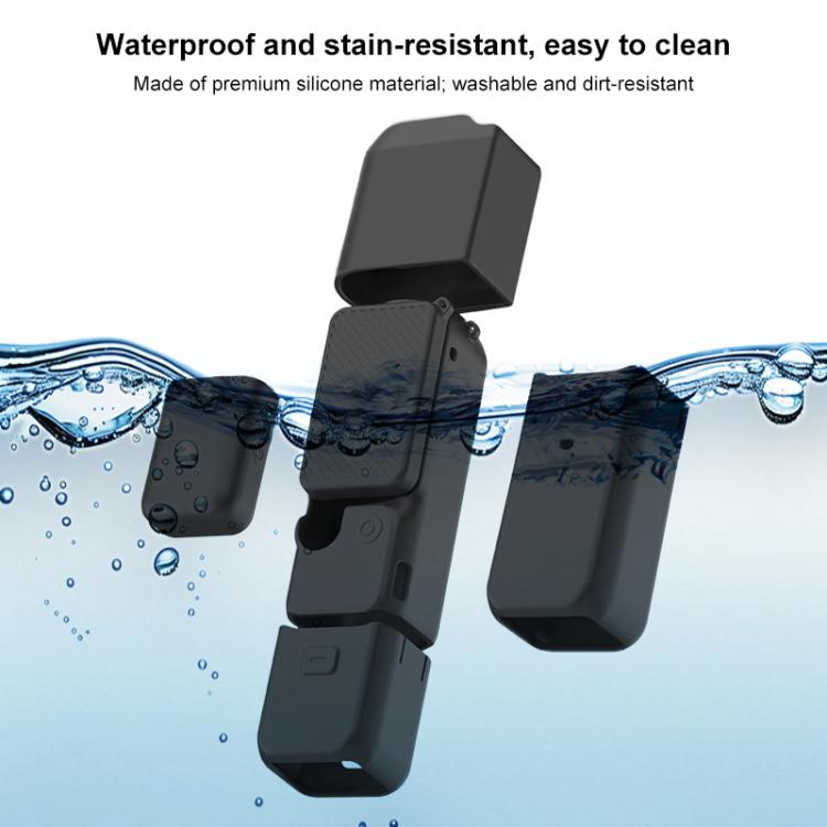 Funda de silicona TPU PULUZ 6 en 1 para cuerpo, lente, mango, pantalla y micrófono, para DJI OSMO Pocket 3