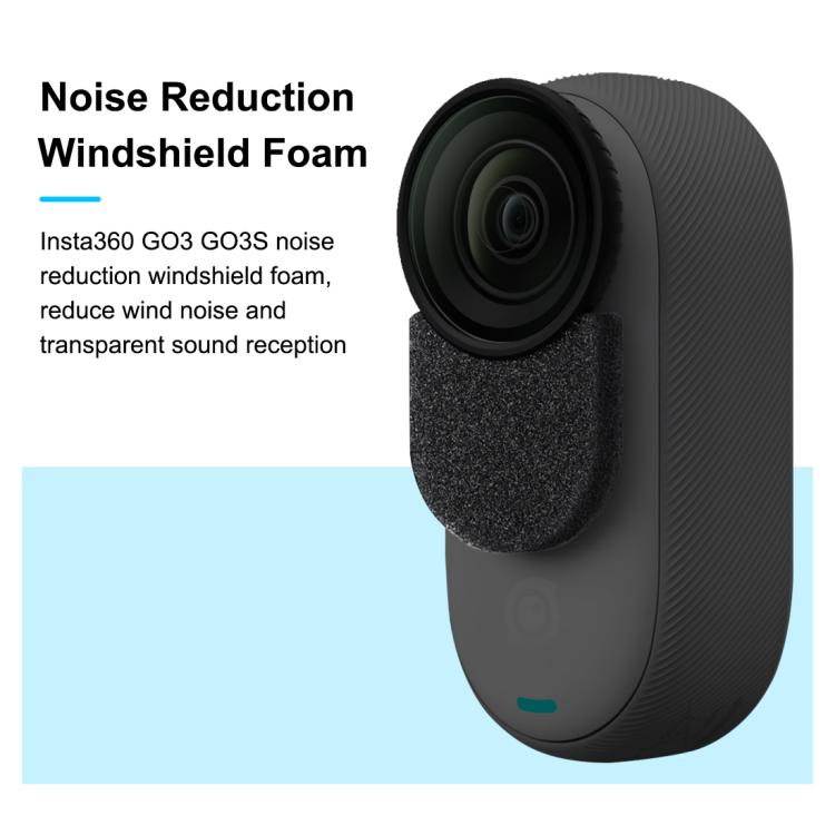 Junta de espuma para parabrisas con reducción de ruido PULUZ de 6 piezas para Insta360 GO 3 / 3S, For Insta360 GO 3 / 3S