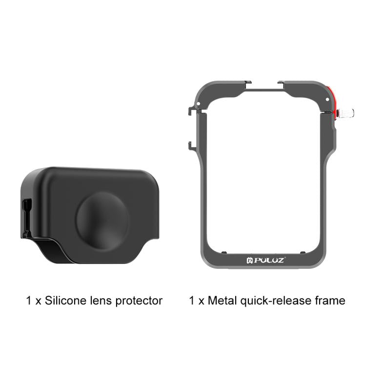 Para DJI Osmo 360 PULUZ, jaula protectora de aleación de aluminio con marco de expansión y tapa de lente., Protective Cage