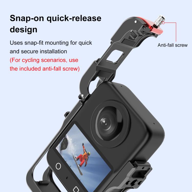Para DJI Osmo 360 PULUZ, jaula protectora de aleación de aluminio con marco de expansión y tapa de lente., Protective Cage