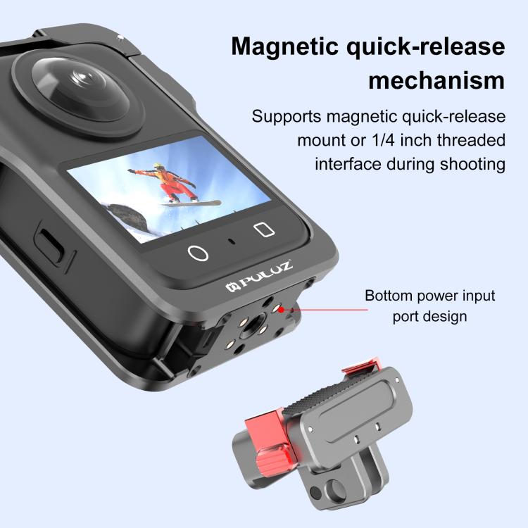 Para DJI Osmo 360 PULUZ, jaula protectora de aleación de aluminio con marco de expansión y tapa de lente., Protective Cage
