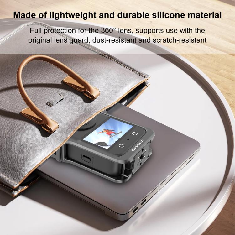 Para DJI Osmo 360 PULUZ, jaula protectora de aleación de aluminio con marco de expansión y tapa de lente., Protective Cage
