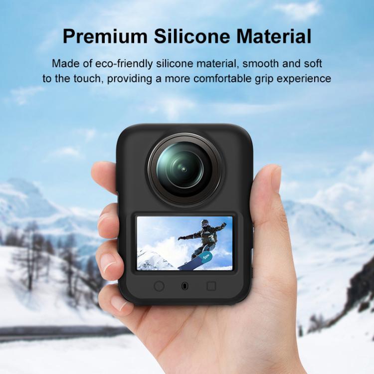 Funda protectora de silicona PULUZ para DJI Osmo 360 con tapa para la lente., Body Cover with Lens Cover (Black), Body Cover with Lens Cover (Grey)