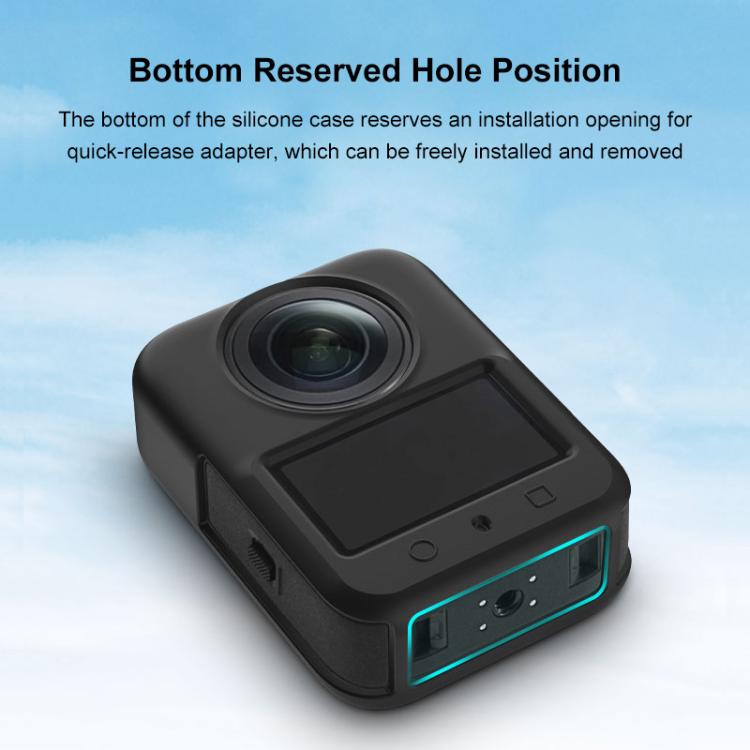 Funda protectora de silicona PULUZ para DJI Osmo 360 con tapa para la lente., Body Cover with Lens Cover (Black), Body Cover with Lens Cover (Grey)