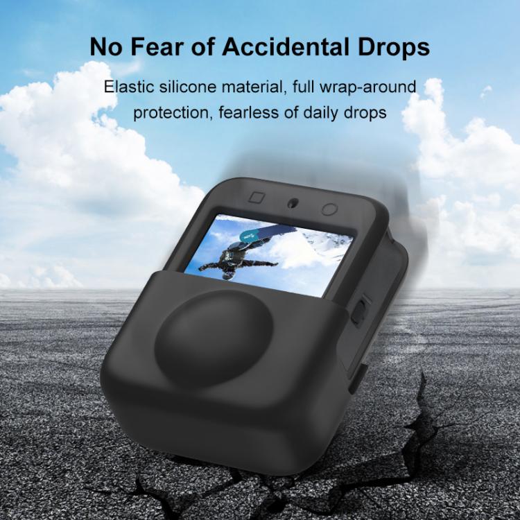 Funda protectora de silicona PULUZ para DJI Osmo 360 con tapa para la lente., Body Cover with Lens Cover (Black), Body Cover with Lens Cover (Grey)
