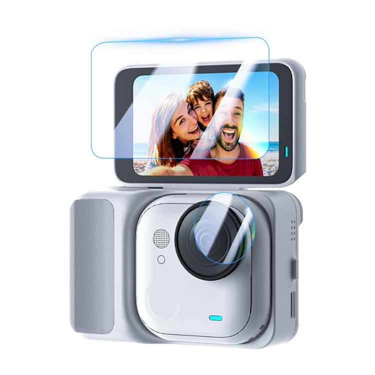 Protector de pantalla y lente de vidrio templado PULUZ 2 en 1 para Insta360 GO Ultra, For Insta360 GO Ultra
