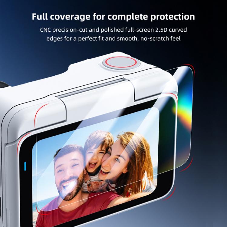 Protector de pantalla y lente de vidrio templado PULUZ 2 en 1 para Insta360 GO Ultra, For Insta360 GO Ultra