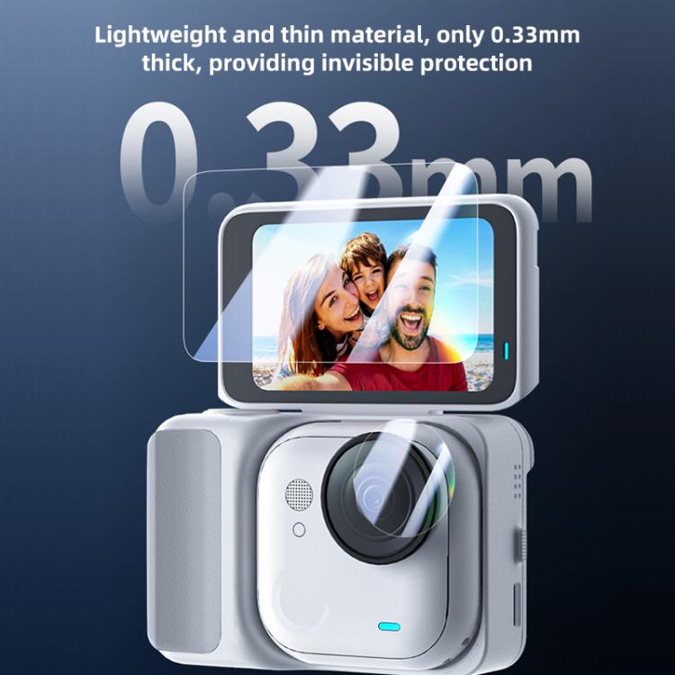 Protector de pantalla y lente de vidrio templado PULUZ 2 en 1 para Insta360 GO Ultra, For Insta360 GO Ultra