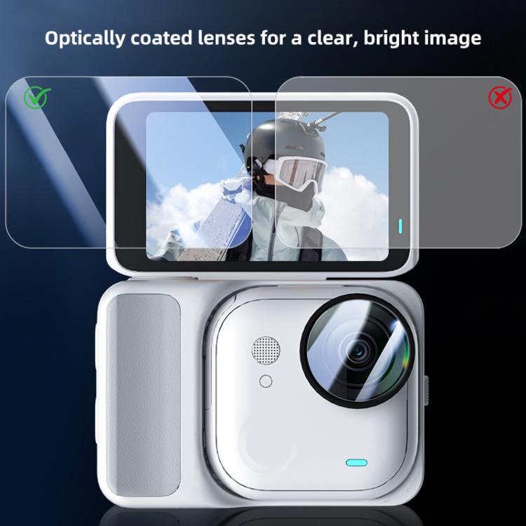 Protector de pantalla y lente de vidrio templado PULUZ 2 en 1 para Insta360 GO Ultra, For Insta360 GO Ultra