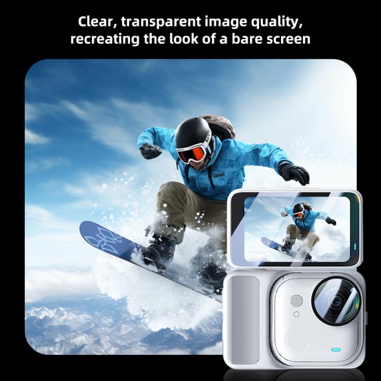 Protector de pantalla y lente de vidrio templado PULUZ 2 en 1 para Insta360 GO Ultra, For Insta360 GO Ultra