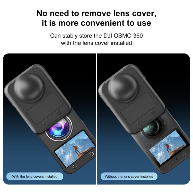 Funda de silicona para el cuerpo y la lente de la cámara DJI Osmo 360 STARTRC (todo en uno), Body Lens Silicone Cover