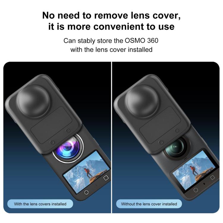 Funda de silicona para el cuerpo y la lente de la cámara DJI Osmo 360 STARTRC (todo en uno), Body Lens Silicone Cover