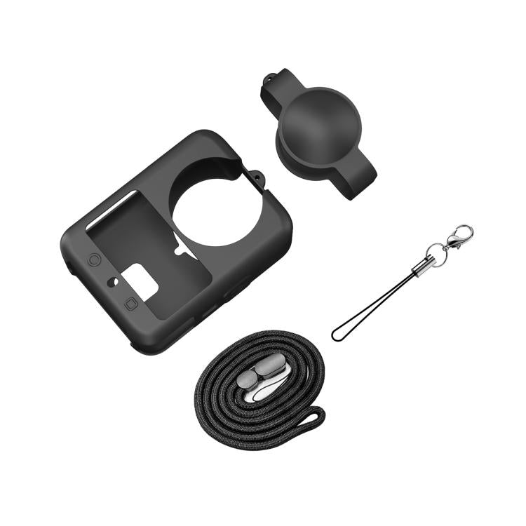 Funda protectora de silicona PULUZ para DJI Osmo 360 con tapa para lente y cordón., Cover with Lens Cover & Lanyard