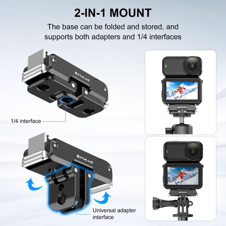 Base de montaje magnética de metal de liberación rápida PULUZ para DJI Osmo Nano