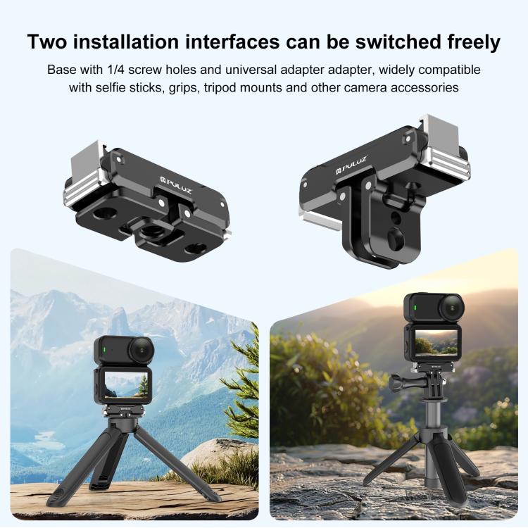 Base de montaje magnética de metal de liberación rápida PULUZ para DJI Osmo Nano