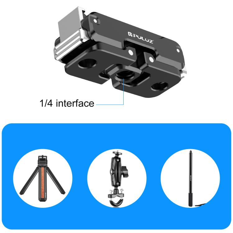 Base de montaje magnética de metal de liberación rápida PULUZ para DJI Osmo Nano