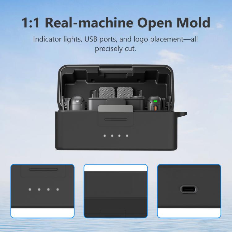 Funda protectora de silicona a prueba de arañazos para la funda de carga del micrófono DJI 3 PULUZ, For DJI Mic 3