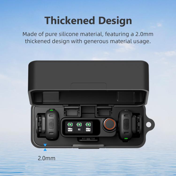 Funda protectora de silicona a prueba de arañazos para la funda de carga del micrófono DJI 3 PULUZ, For DJI Mic 3