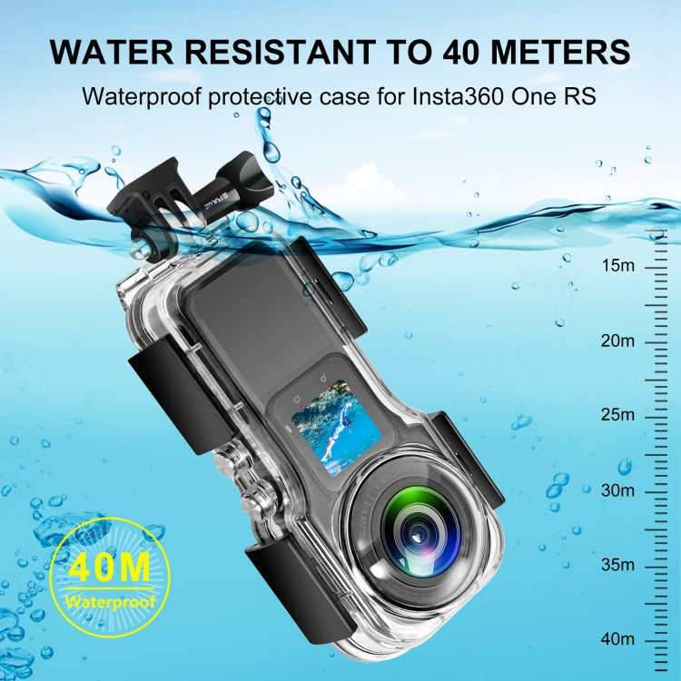 Para Insta360 One RS 1 pulgada 360 edición PULUZ 40m funda carcasa impermeable subacuática