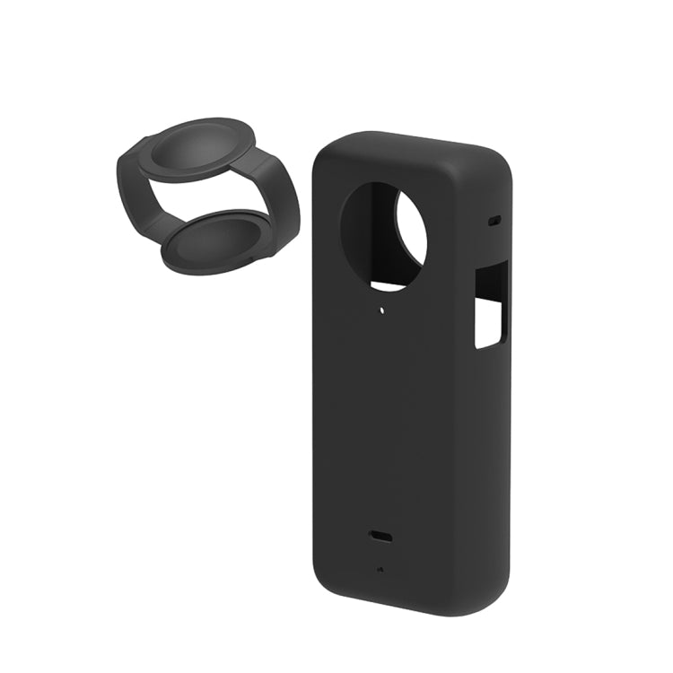 Para Insta360 X3 PULUZ Funda protectora de silicona con cubierta de lente, Silicone Case(Black), Silicone Case(Blue), Silicone Case(Red)