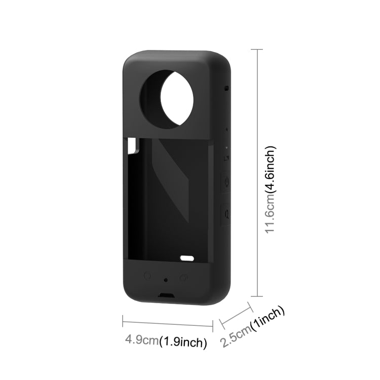 Para Insta360 X3 PULUZ Funda protectora de silicona con cubierta de lente, Silicone Case(Black), Silicone Case(Blue), Silicone Case(Red)
