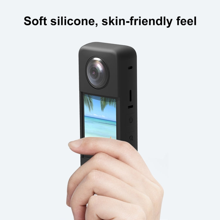 Para Insta360 X3 PULUZ Funda protectora de silicona con cubierta de lente, Silicone Case(Black), Silicone Case(Blue), Silicone Case(Red)