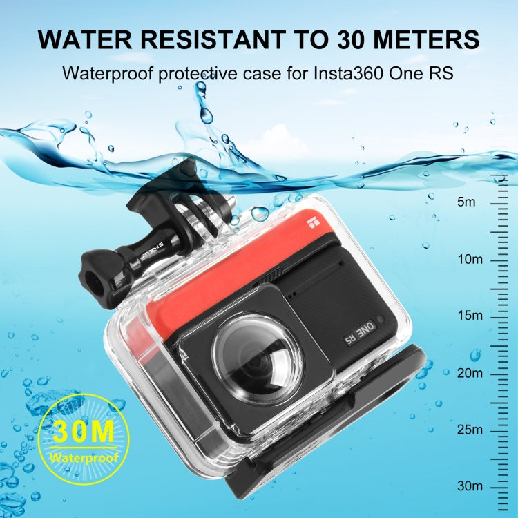 Para Insta360 One RS 360 Edition PULUZ 30m carcasa de buceo de profundidad subacuática carcasa impermeable, For Insta360 One RS 360 Edition Diving Case
