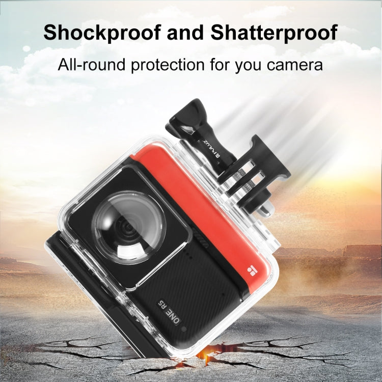 Para Insta360 One RS 360 Edition PULUZ 30m carcasa de buceo de profundidad subacuática carcasa impermeable, For Insta360 One RS 360 Edition Diving Case
