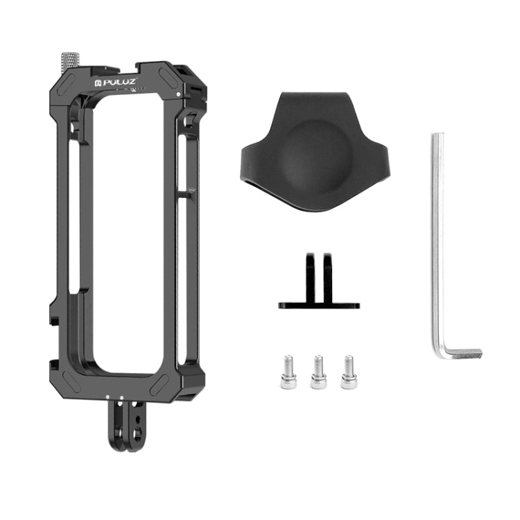 Para Insta360 X3 PULUZ Marco de carcasa de plataforma protectora de Metal con Base de zapata fría expandible y adaptador de trípode, Metal Cage US Stock, For Insta360 X3