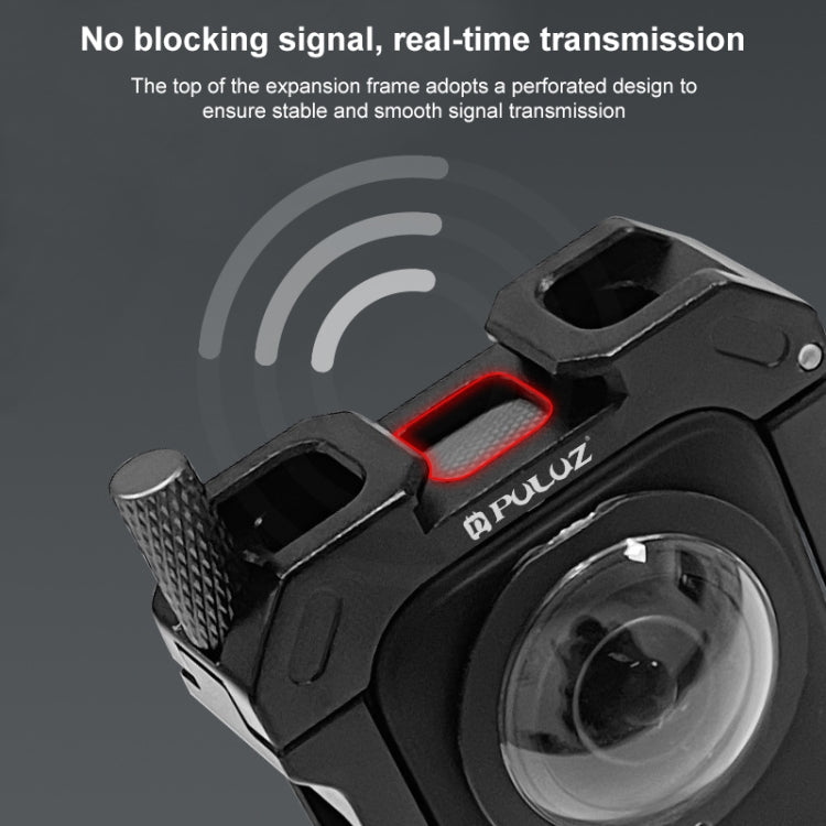 Para Insta360 X3 PULUZ Marco de carcasa de plataforma protectora de Metal con Base de zapata fría expandible y adaptador de trípode, Metal Cage US Stock, For Insta360 X3