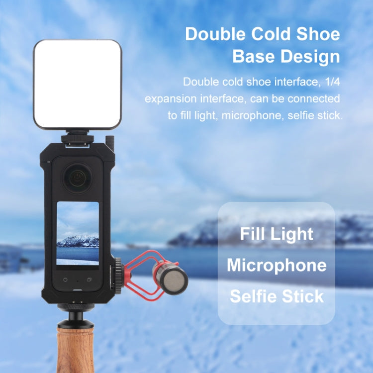 Para Insta360 X3 PULUZ Marco de carcasa de plataforma protectora de Metal con Base de zapata fría expandible y adaptador de trípode, Metal Cage US Stock, For Insta360 X3