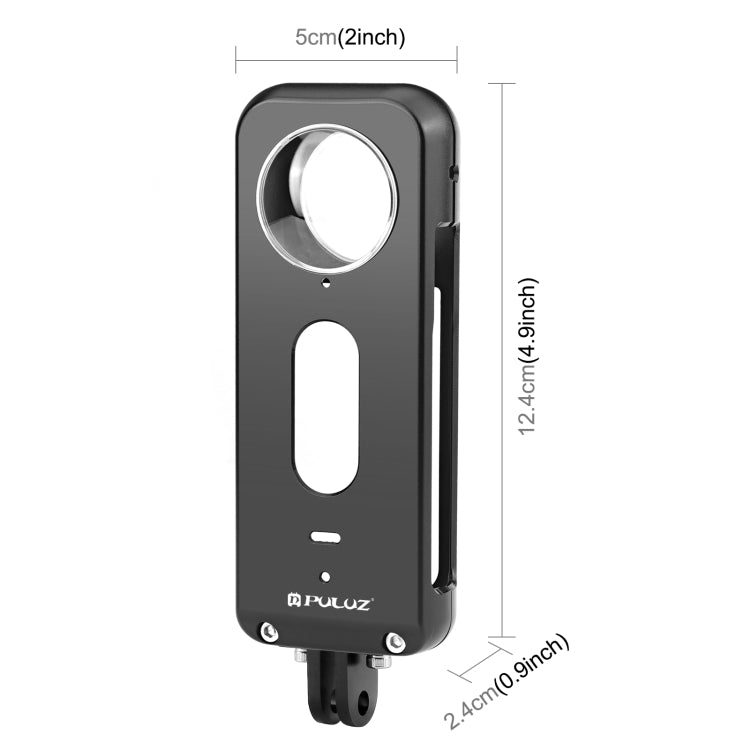 Para Insta360 X3 PULUZ Marco de carcasa protectora de Metal con Protector de lente, Metal Frame with Lens Protector US Stock, Metal Frame with Lens Protector