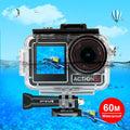 Para DJI Osmo Action 3/4 PULUZ 40m carcasa impermeable subacuática carcasa de buceo con zapata fría y hebilla montaje básico y tornillo, For DJI Osmo Action 3 / 4 Waterproof Case