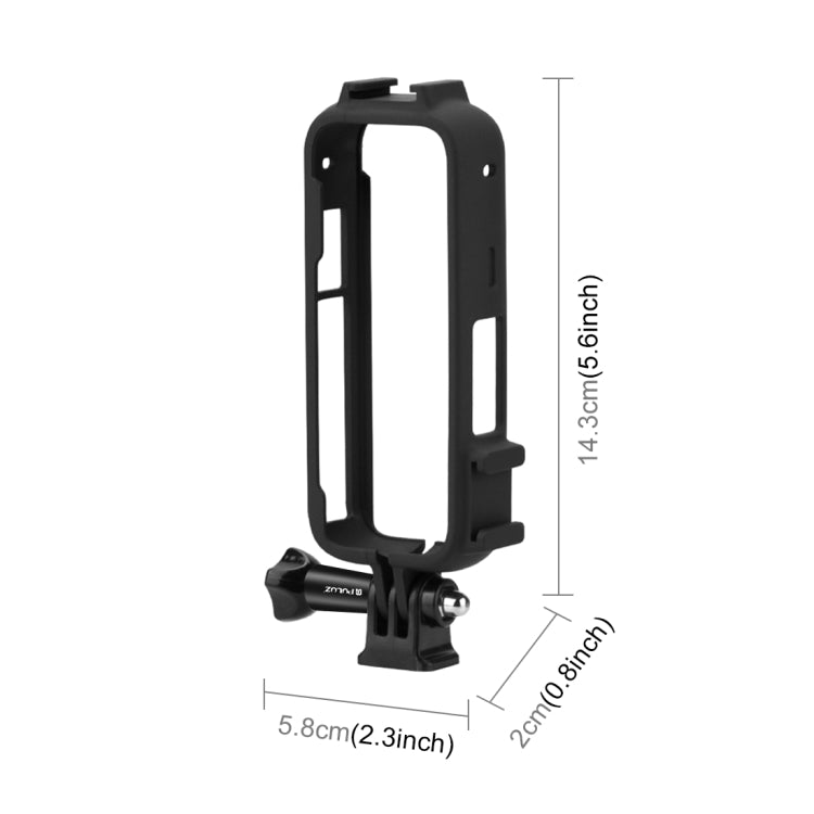 Para Insta360 X3 PULUZ Cold Shoe PC Marco protector de plástico con adaptador de montaje y tornillo, PC Frame