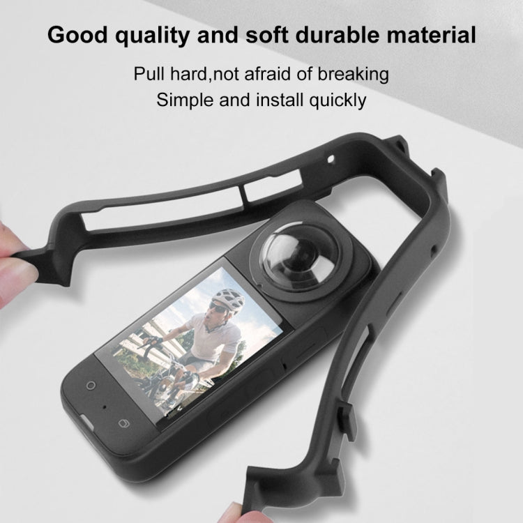 Para Insta360 X3 PULUZ Cold Shoe PC Marco protector de plástico con adaptador de montaje y tornillo, PC Frame