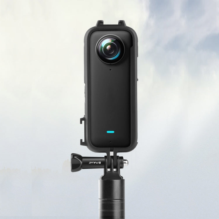 Para Insta360 X3 PULUZ Cold Shoe PC Marco protector de plástico con adaptador de montaje y tornillo, PC Frame